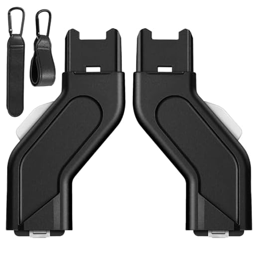 Henkgo Upper Adapter for Compatible with UPPAbaby Vista and Vista V2 Strollers/Bassinet, Toddler Seat, Aria, Mesa V2, or Mesa Max Infant-Secure Car Seats Accessories 1Set+2 Pcs Stroller Hooks