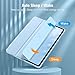 Fintie Hybrid Slim Case for Samsung Galaxy Tab S10 Lite/ S10 FE/ S9 FE 10.9 Inch/Tab S9 11 Inch with S Pen Holder, Shockproof Cover with Clear Transparent Back Shell, Auto Wake/Sleep, Blue