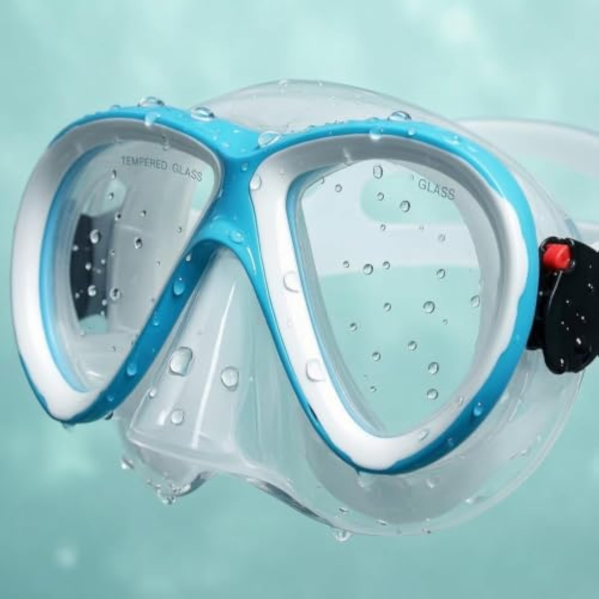 Clear-Lens Diving Mask with Snorkel, Adjustable Fit