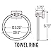 Randall Series Towel Ring Bath Accessories, Brushed Nickel