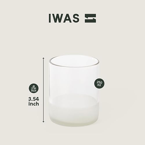 Miniatura 3 de Upcycled - Vasos transparentes para beber  8.45 onzas  Juego de 6 vasos de agua sostenibles  Vasos transparentes respetuosos con el medio ambiente