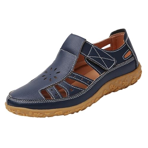 Sandales plates d'été bleu pour vos longues marches de vacances
