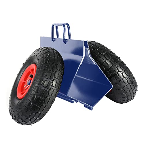 Heavy Duty Panel Dolly, Extended Model Slab Dolly W/Handle & 2 10" Pneumatic Wheels 600Lbs Capacity For Drywall Sheet Heavy Appliance & Material Handling All Terrain Moving Cart Panel Dolly - Blue #TOP2