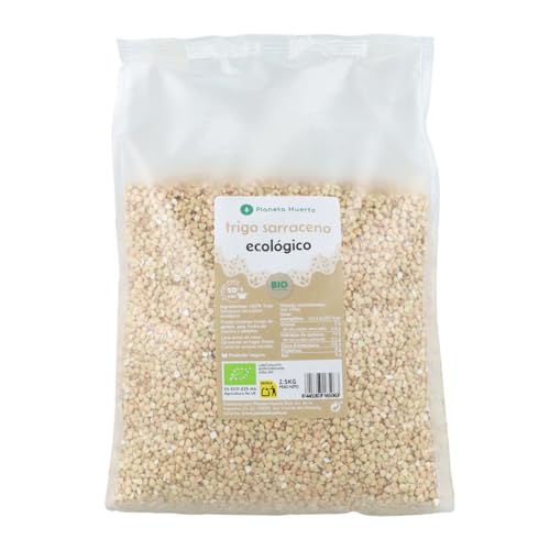 PLANETA HUERTO | Trigo Sarraceno Ecológico 2,5kg, Pseudocereal Sin Gluten Rico en Proteína Completa, Fibra, Antioxidantes y Minerales - Trigo Sarraceno Ideal para Ensaladas, Yogures