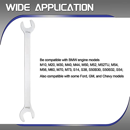 Atpeam 32Mm & 36Mm Fan Clutch Nut Wrench | Water Pump Fan Clutch Automotive Fan Clutch Removal Tool Compatible For Bmw 32Mm Wrench 36Mm Wrench #TOP5