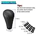 ZIMISI 5 Speed Shifter Knobs, Manual Transmission Shifting Stick Handle, Leather Car Gear Shift Knob, Universal Car Shifter Lever Replacement Accessories for Most Manual Vehicles (Black)