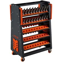 5-Tier Large-Capacity CNC Tool Storage Cart, Mechanics CNC Tool Holder Station, CNC Tool Storage Rack Organizers, Industry Cutting Tool Holder Transfer Cart for Machining Centers
