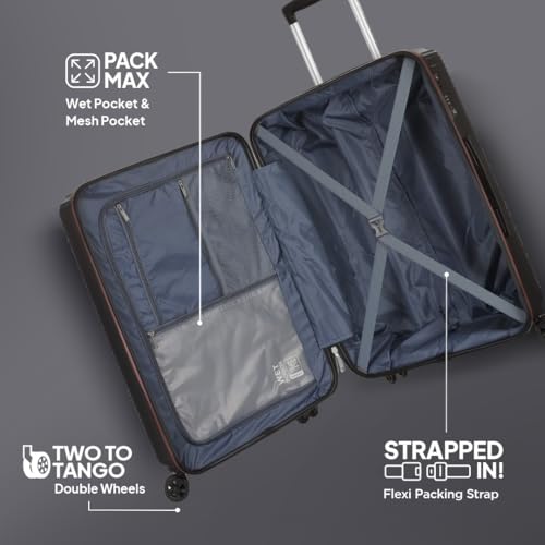 Image of American Tourister Robotech Sport|Large Size Check-in Spinner Trolley Bag (77 cm)|360 8 Wheel Travel Luggage|Hard Case Polycarbonate Suitcase|Recessed TSA Lock|Black
