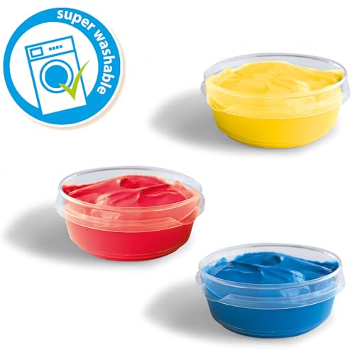 SES Creative My First - Fingerprint Paint Art Fun Painting Set for Kids, Set Contains 3 Colours of Finger Paints, 10 Colouring Sheets, Ideal for Ages 1-4 Years