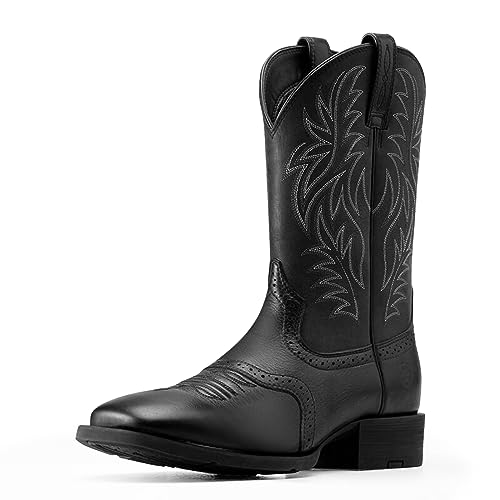 Image of Lyrisiphy Cowboy Boots for Men Pointed Toe Embroideried Western Boots Traditional Country Boots Durable Work Boots