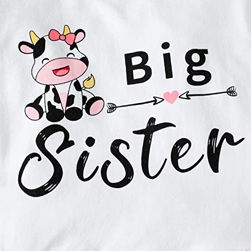 BIRTHDAY SHARK Big Sister Little Sister Matching Outfits Sisters Matching Outfits for Girls Cow Clothes4