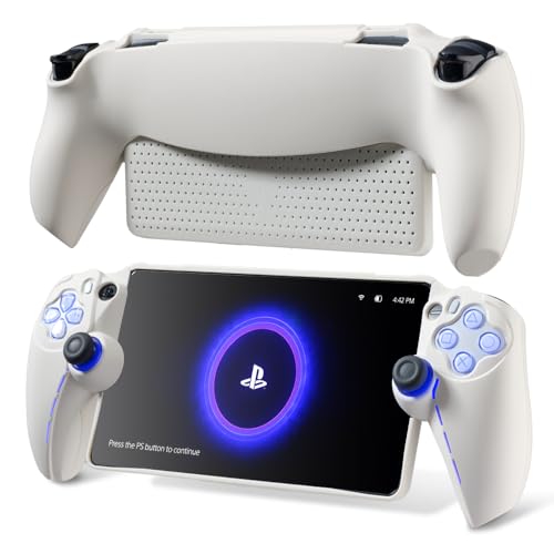 Image of UYIYE Case for PlayStation Portal Remote Player, Soft Rubber Protective Cover Compatible with PS Portal, Thin Fit Shockproof Scratch Resistant Case with Heat Dissipation & Precise 1:1 Fit,White