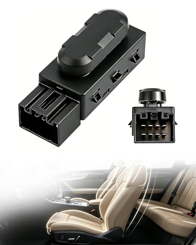 Upgrade 6 Way Power Seat Adjust Switch Compatible with 2005-2015 F150 F250 F350 Expedition Explorer Edge Escape Fusion Taurus Mustang More Replace OE 5F9T-14B709-AA 9L3Z14A701A SW605 PSW550