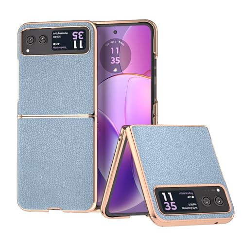 Moto Razr 40 coque galvanisée antichoc avec revêtement cuir rigide