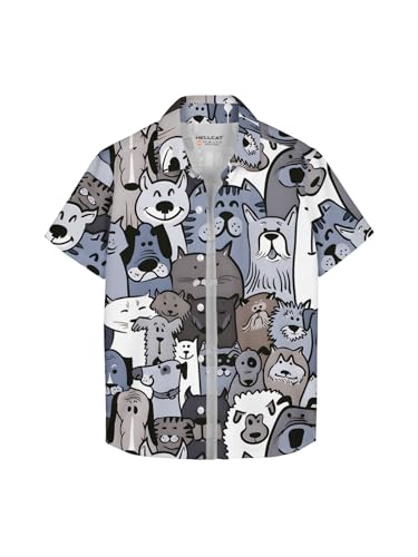 Image of HELLCAT Beige Trendy Regular Fit Printed Causal Shirt for Boys