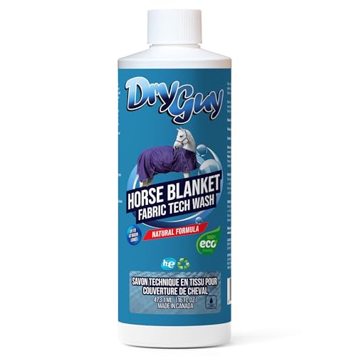 Horse Blanket Fabric Tech Wash – Eco‑Friendly, Highly Concentrated Deep Clean for Turnouts, Stable Sheets & Rugs, Restores Waterproofing, Breathability &...