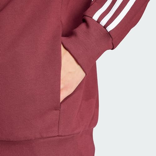Image of adidas mens Essentials French Terry 3-stripes Full-zip Hoodie
