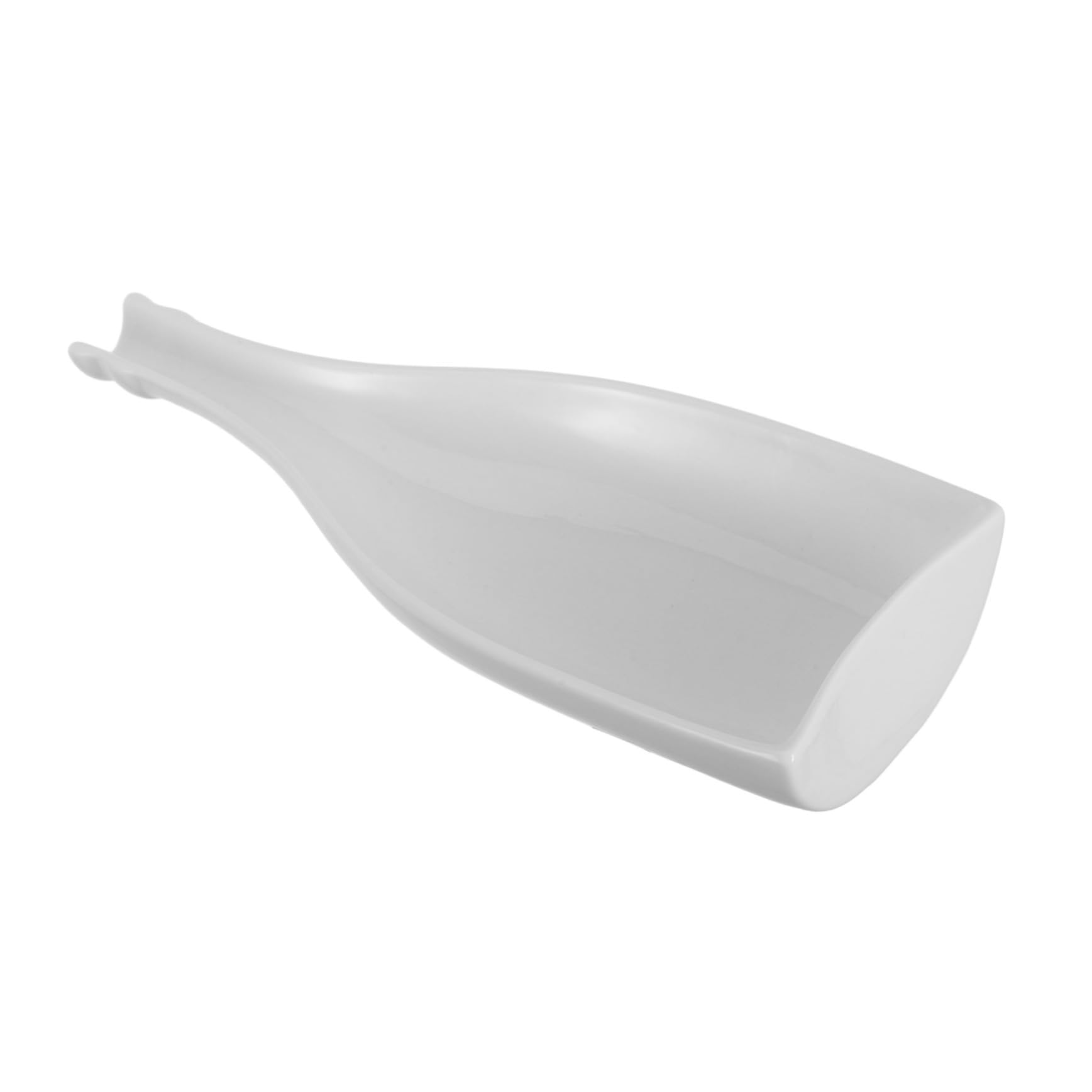 Alipis Elegant Ceramic Food Dish Unique Bottle Shaped Serving Plate for Appetizers Sushi and Desserts for Home Restaurant and Party Use Easy to Clean Design