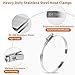 6 Inch Hose Clamp, 6 Pcs Stainless Steel Duct Clamps, Adjustable Worm Gear, Pipe Clamps Dryer Hose Air Ducting Metal Clamps, 141-165mm