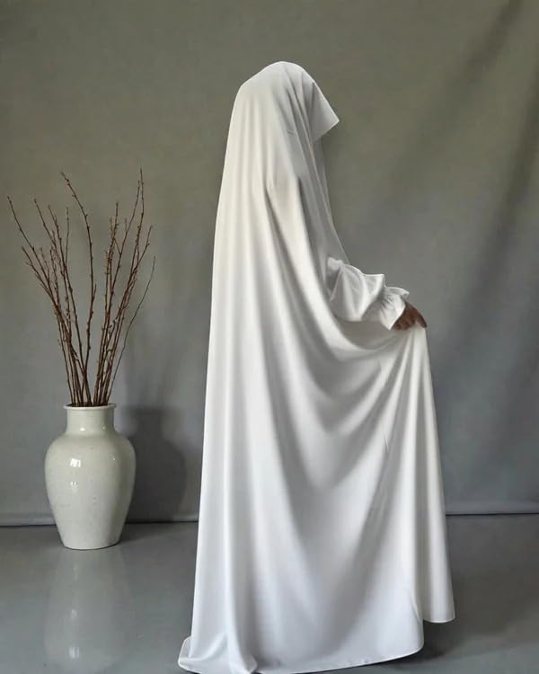 Image of NAZNEEN Saudi Jilbab Full Length and Noise Pc MATT NIDA Fabric with extra panel to cover face