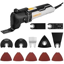 Oscillating Tool 2.5 Amp, 22000RPM, 3 Oscillating Multitool Kit with 22-Piece Accessories, 6-Speed Control, Quick-Lock Blade Change, ideal for Cutting,Sanding,Scraping&Grinding