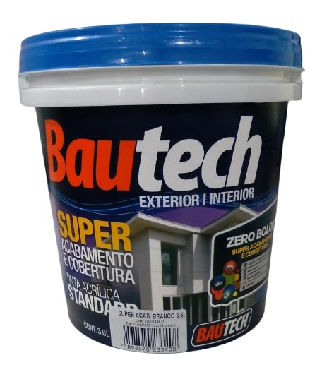 Tinta Acrílica Bautech Zero Bolor 3,6l Fosco Antimofo Bautech