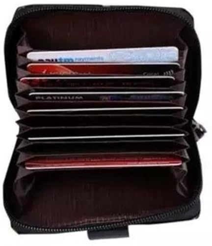 Image of Slim Skinny Fit Card Wallet for Men and Women (6.Button Card Brown)