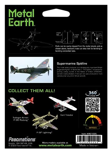 Kit modélisme Métal Earth Supermarine Spitfire 3D avec pince - 2
