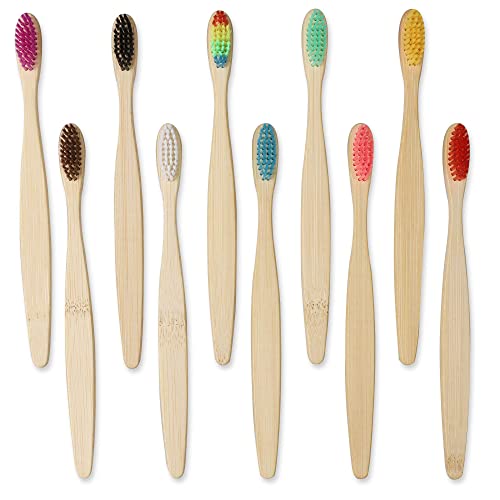 GeekerChip-Bamboo-Toothbrush10-Colors-Bamboo-ToothbrushNatural-Soft-BristlesEcological-and-100-Biodegradable