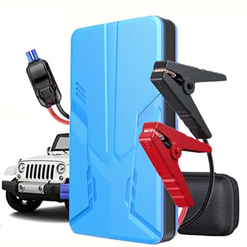 FOTON Car Jump Starter 30000mAh Power Bank Portable Battery Pack Starting Device Smart Clip Circuit Protection for Vehicle SUV 600Amp (7L Gasoline & 5.5L Diesel) 12v Emergency Auto Booster (Blue)
