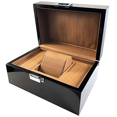 Yjdr Diseño Exquisito de Madera Caja de Reloj de Regalo, joyería de Gama Alta de Almacenamiento y colección de la Caja, Hombres y Mujeres extraíble Almohada Blanco/marrón (Color : Marrón) Cover