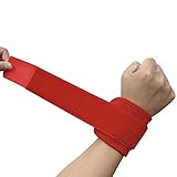 YCYU Adjustable Compression Workout Wristbands - Breathable Dual Pressure Wrist Brace for Weight Lifting, Fitness, Carpal Tunnel Arthritis, Tendonitis, Pain Relief Wrist Support Wraps(2 Pack) (Red)