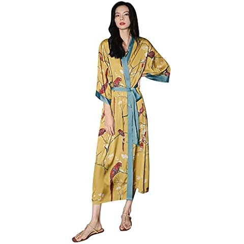YAOMEI Robe Longue Kimono Femmes Cover