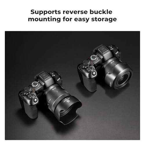 Image of K&F CONCEPT Lens Hood Compatible with Canon RF 24-50mm f /4.5-6.3 is STM,EF-S 18-55mm f /3.5-5.6 is STM,EF-S 18-55mm f /4-5.6 is STM Lens, Reversible Snap on Camera Lens Shade Replacement of EW-63C Hood