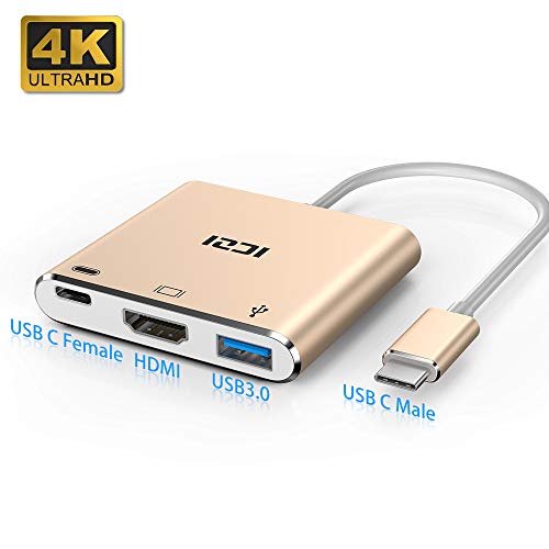 USB C Adapter, ICZI USB Type C to 4K HDMI Adapter with 3.0