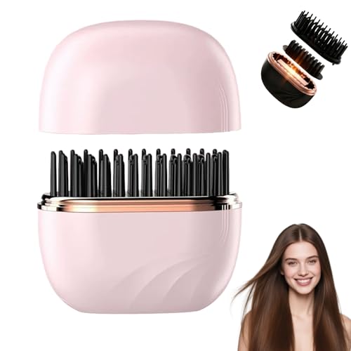 Mini plancha portátil inalámbrica recargable rosa miniatura 1