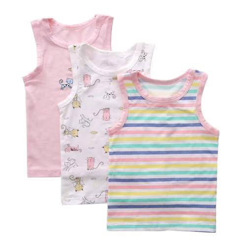 Image of benetia Girl's Boys Cotton Tank Kids Undershirts 3-Pack