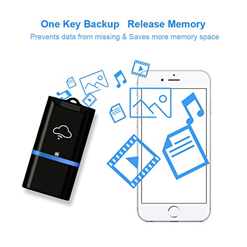 Docooler — Compartilhamento de arquivos com leitor de cartão sem fio USB Flash Drive Wi-Fi Cloud Dri