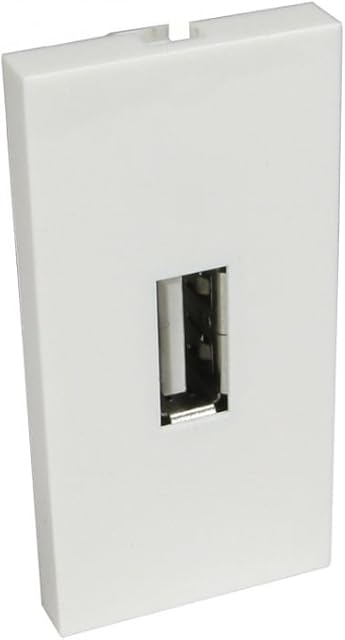 Bluecharge Direct Build Your Own Mix and Match Multimedia Wall Socket Modular Faceplate - 1 x USB Type A Euro Module  Pigtail Type