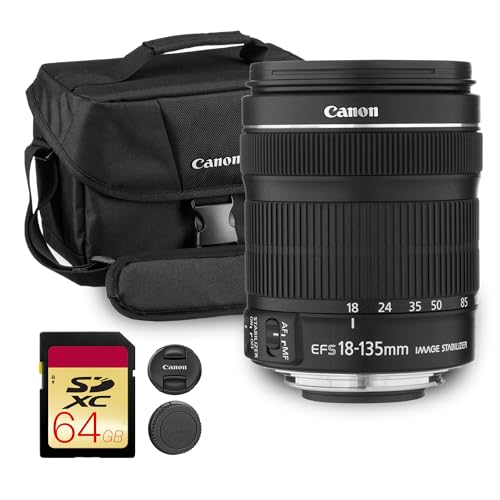 Canon EF-S 18-135mm Lens Kit with Bag and Memory