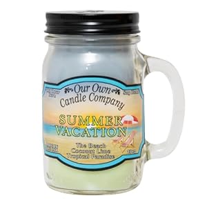 Our Own Candle Company Summer Vacation Scented Mason Jar Candle, 100 Hour Burn Time, 13 Ounces Our Own Candle Company Summer Vacation Scented Mason Jar Candle 100 Hour Burn Time 13 Ounces