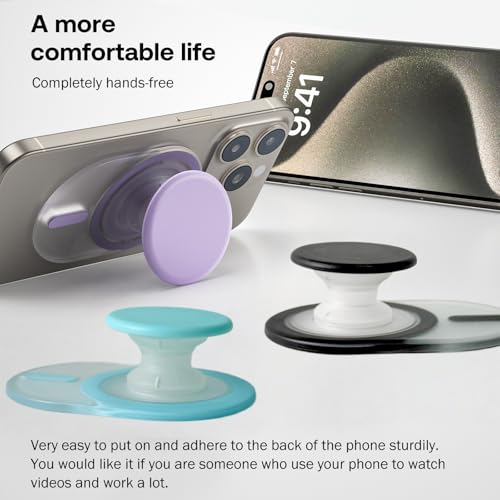 Support magnétique pour téléphone AUROX pliable vert transparent - 6