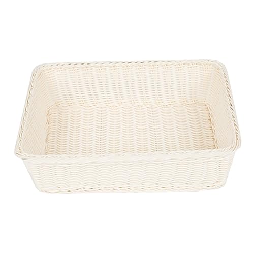 Cabilock 1 Pieza Cesta de Almacenamiento de Alimentos de Imitación de Rattan para Pan y Frutas Cesta Tejida de Color Aleatorio Color Aleatorio
