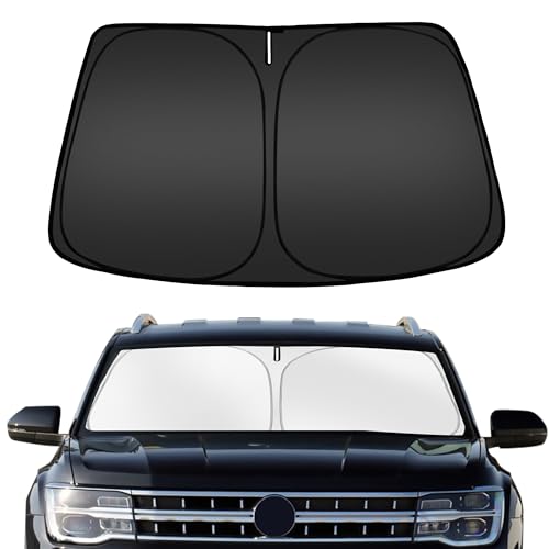 Image of ARISMOTOR Windshield Sun Shade for Volkswagen Atlas Cross Sport 2018-2026 | Custom Fit, Foldable, Front Window Sunshade Sun Visor Protector, Block UV Rays, Keep Car Cooler
