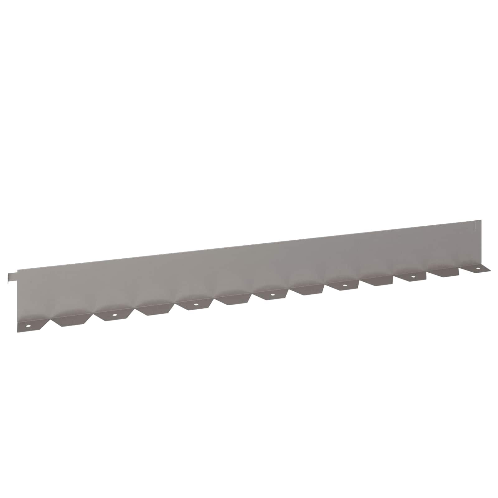 Lot de 10 bordures de gazon, 102 x 10 x 4 cm, acier oxydé