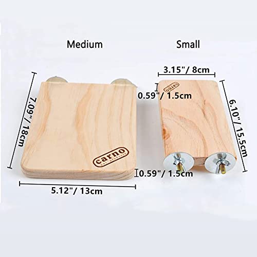 Image of Litewoo Bird Wood Perch Platform Stand Shelf for Parrot Budgie Parakeet, M