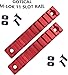 Gotical 11 Slots Rail Section for M Lok Handguard Eleven Slots Rail Picatinny Rail (Red - 2 Pieces 9 Slot, 2 Pieces 11 Slot)
