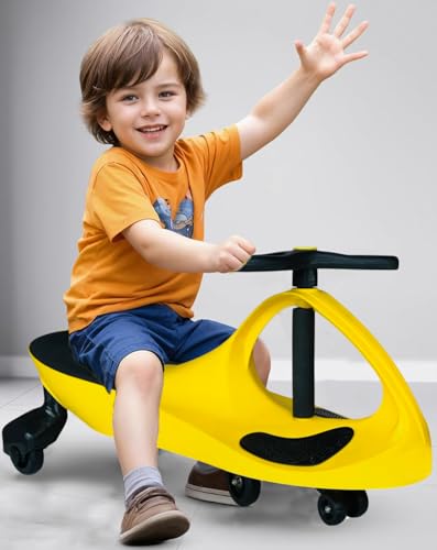 Image of Wishmaster Kids Wiggle Car Ride On Toy for Boys & Girls, Swing Magic Car with Smooth Wheels, No Battery Ride On Car for Indoor & Outdoor Play, Age 3+ Years