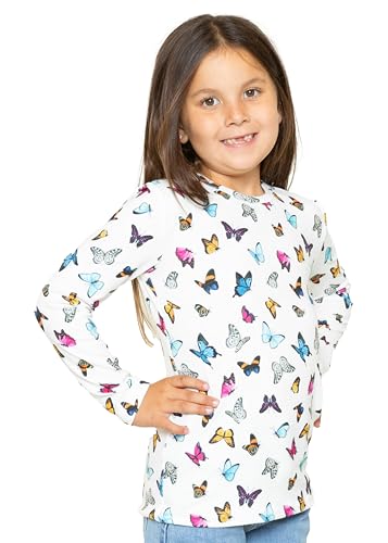 Image of Girls Long Sleeve Shirts | Soft Crew Neck Top | Short Sleeve | Long Sleeve Shirt Girls Size 2T - 16