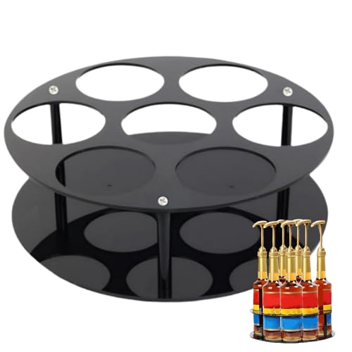 Soporte para jarabes de café de 7 botellas para encimera de cocina y bar 8